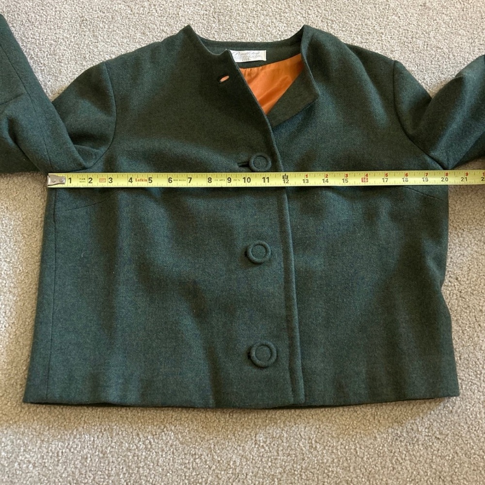 Pendleton Forest Green Jacket With Vibrant Orange… - image 5